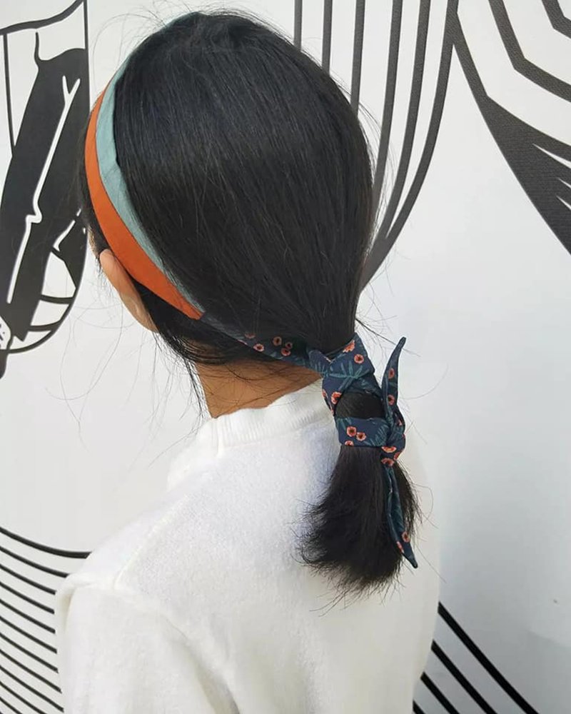 Double-layered headband-thin version (rear elastic)-vacation - เครื่องประดับผม - ผ้าฝ้าย/ผ้าลินิน หลากหลายสี