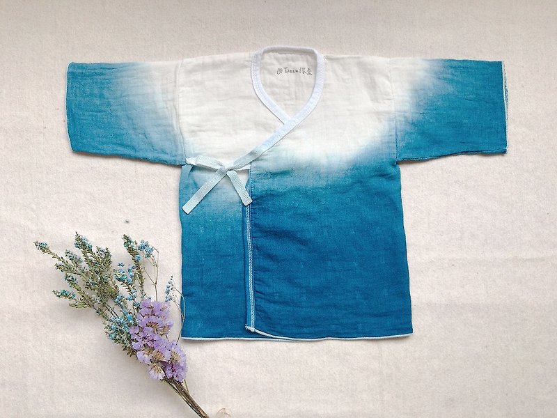 Tazzu·Blue Dye-Newborn gauze belly clothes (clear sky) baby | baby - ของขวัญวันครบรอบ - ผ้าฝ้าย/ผ้าลินิน 