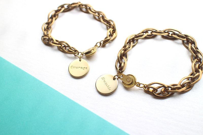 Goody Bag-Handmade brass bracelets-(two pieces) - Bracelets - Copper & Brass Gold