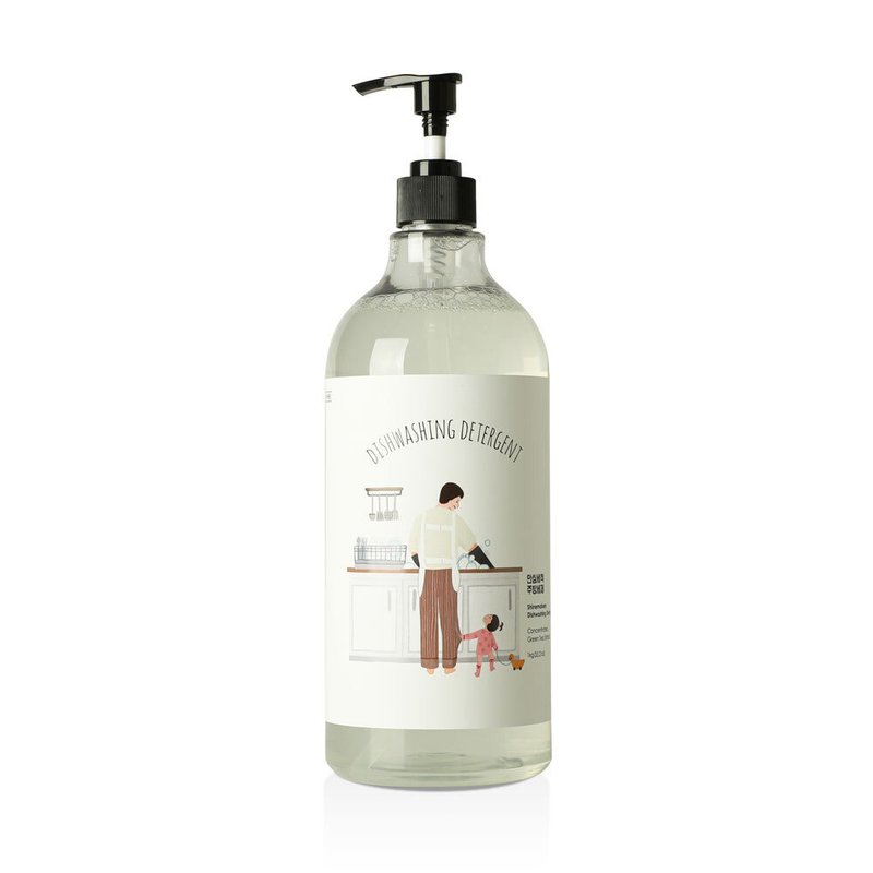 Korea SHINE MAKERS Highly Concentrated Kitchen Detergent-Fragrance-Free - ผลิตภัณฑ์ล้างจ้าน - พลาสติก ขาว