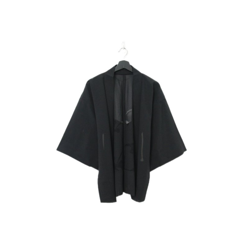 Back to Green-日本透膚羽織 縷空織 植物 tf-40/vintage kimono - 女大衣/外套 - 絲．絹 
