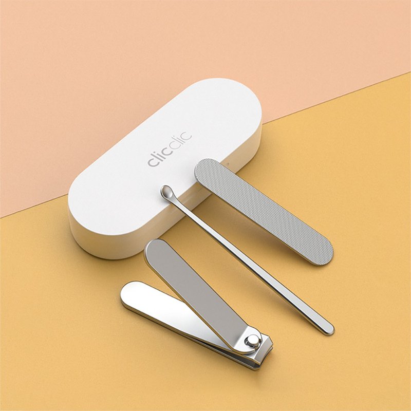 HOTO nail clipper three-piece set (QWZJD001) - อื่นๆ - วัสดุอื่นๆ ขาว