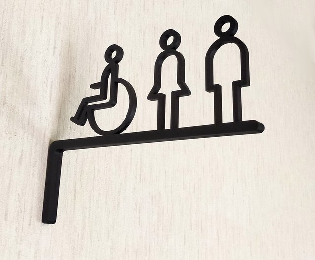 送料無料】「TOILET」突出しサインプレート ダイス型 突き出しサイン