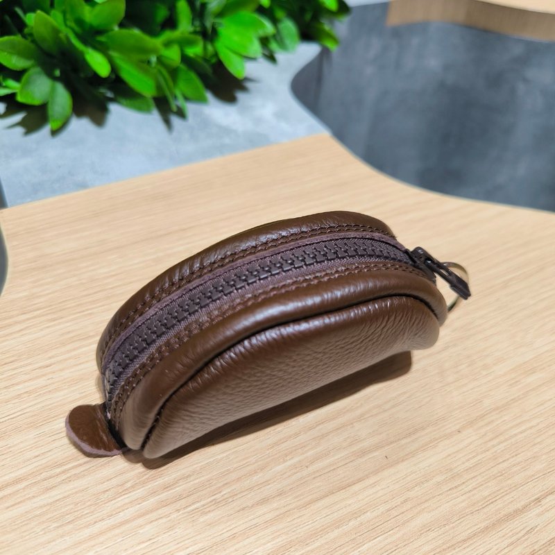 Genuine leather Coin pocket - Brown color - 零錢包/小錢包 - 真皮 咖啡色