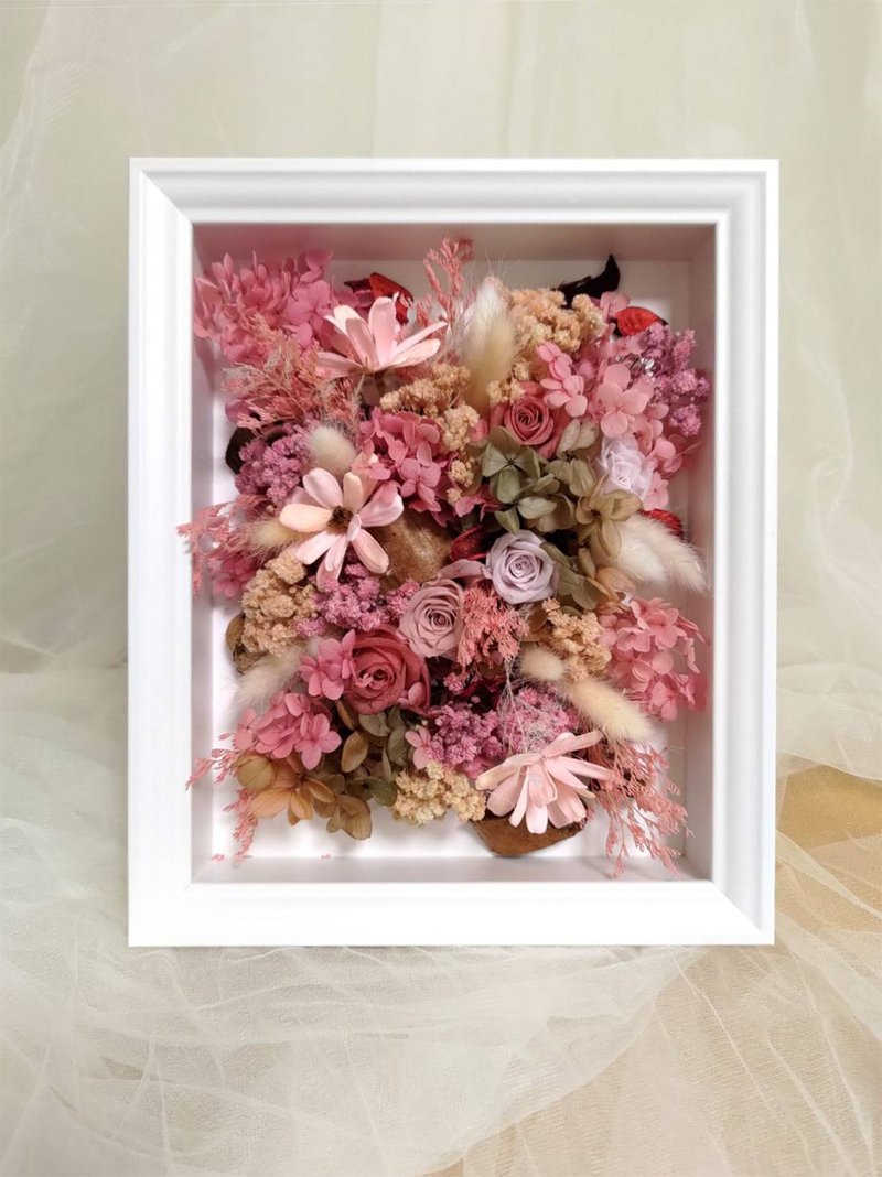 藝術花畫 乾燥花/永生花 PA-01 生日 / 祝賀 / 新居 / 喬遷 - 擺飾/家飾品 - 植物．花 紅色
