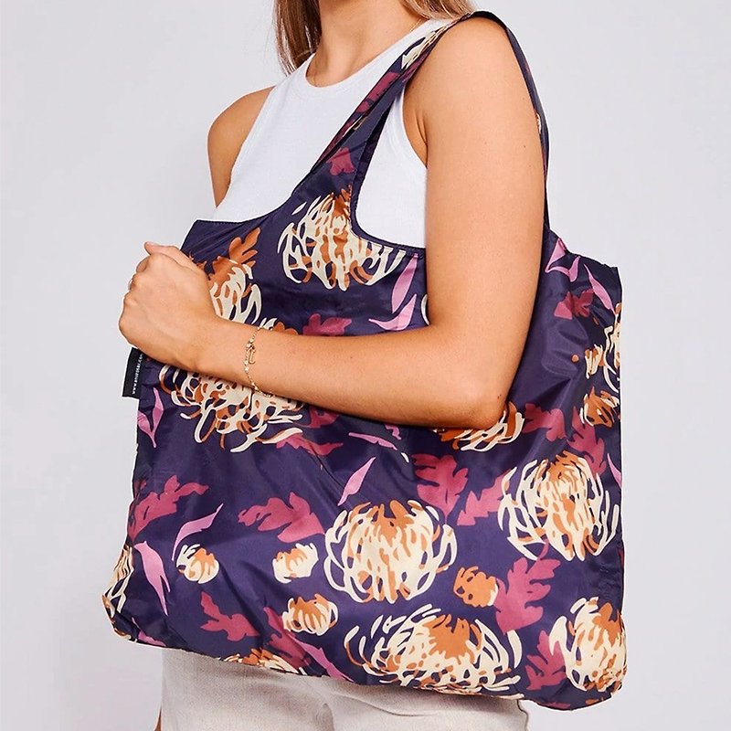 ENVIROSAX オーストラリアの折りたたみ式ショッピングバッグ | オリエンタルな印象 - 菊の舞 - ショルダーバッグ - ポリエステル 多色