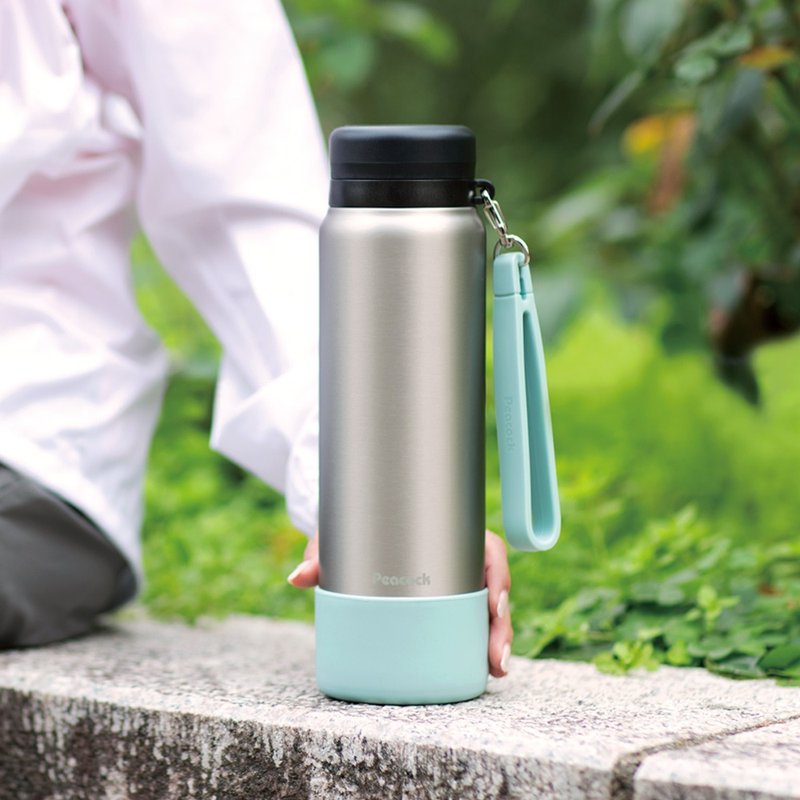 【孔雀Peacock】1000ML 316不鏽鋼保冷杯/保溫杯 運動隨身-原鋼色 - 保溫瓶/保溫杯 - 不鏽鋼 銀色