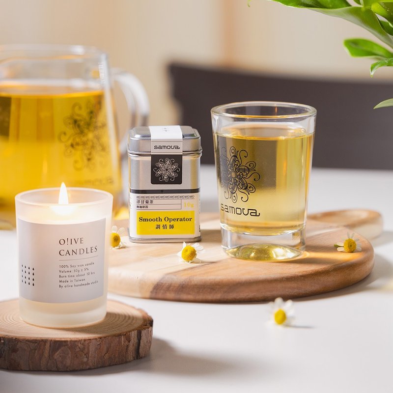 【 samova 】調情師 洋甘菊茶+甜蜜生活 晨曦花果香香氛蠟燭 - 茶葉/茶包/水果茶 - 其他材質 金色