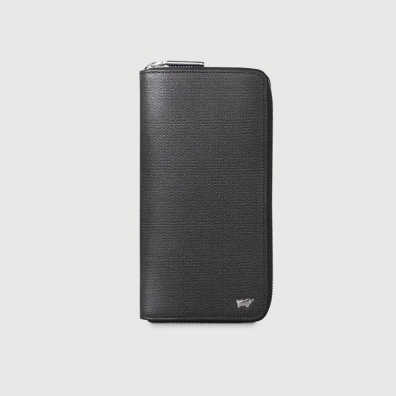 [Free Gift Bag] Andler Zipper Long Clip-Black/BF531-601-BKL - กระเป๋าสตางค์ - หนังแท้ สีดำ