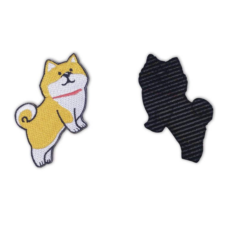 JzFun / 微笑柴犬 刺繡無痕瀏海貼片 - 其他 - 繡線 多色