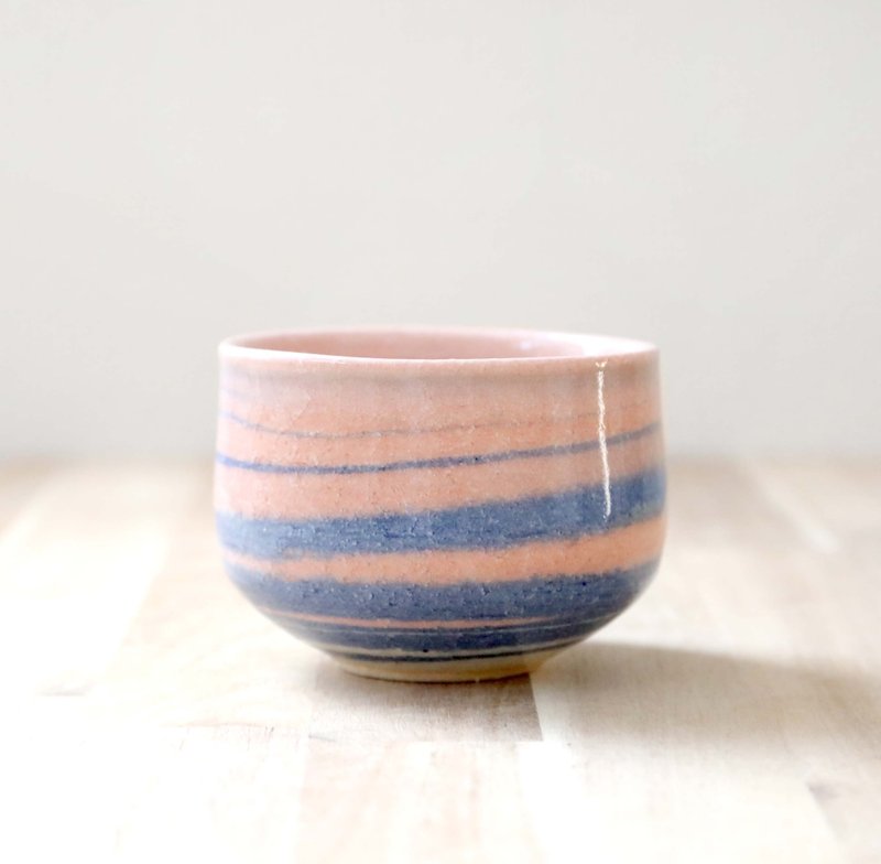 練り上げのお湯のみ 朝焼けの空 ２ - 茶壺/茶杯/茶具 - 陶 粉紅色