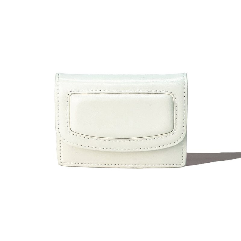 PALETTE Accordion Card Wallets white - กระเป๋าสตางค์ - หนังแท้ ขาว