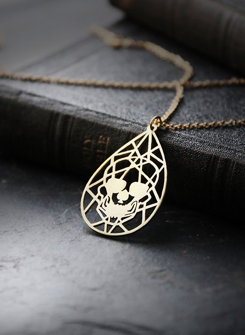defy The Skull with Diamond shape (Hand Craft) Necklace V.2