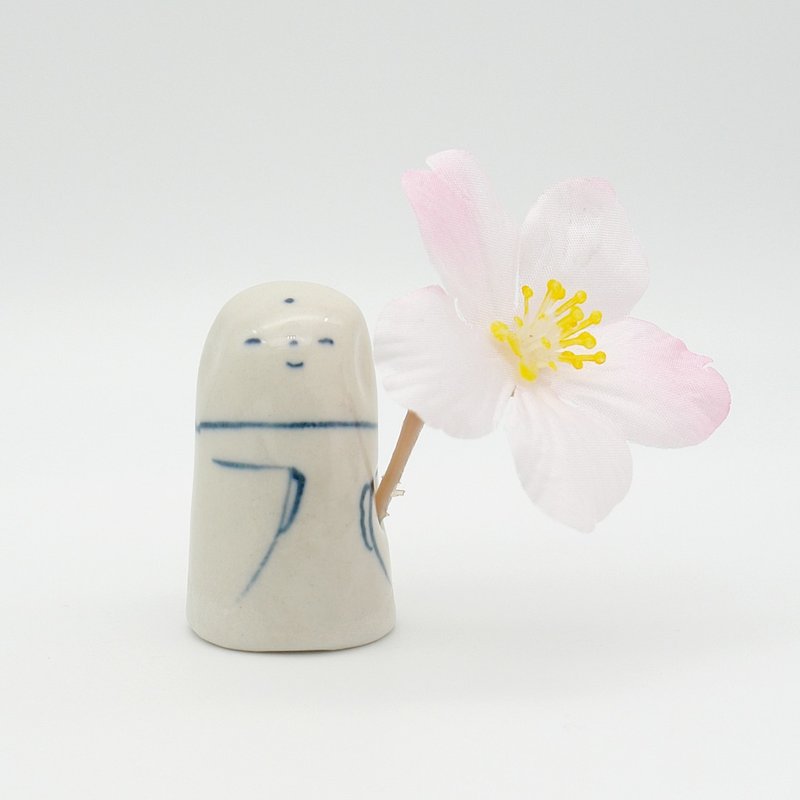 お地蔵さまのお花たて - 擺飾/家飾品 - 瓷 白色