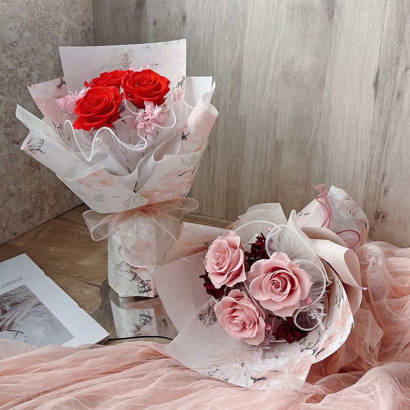 【Eternal Life Bouquet】Eternal Life Bouquet/Birthday Bouquet/Lover’s Bouquet/Eternal Rose I Love You/520 - Dried Flowers & Bouquets - Plants & Flowers Red
