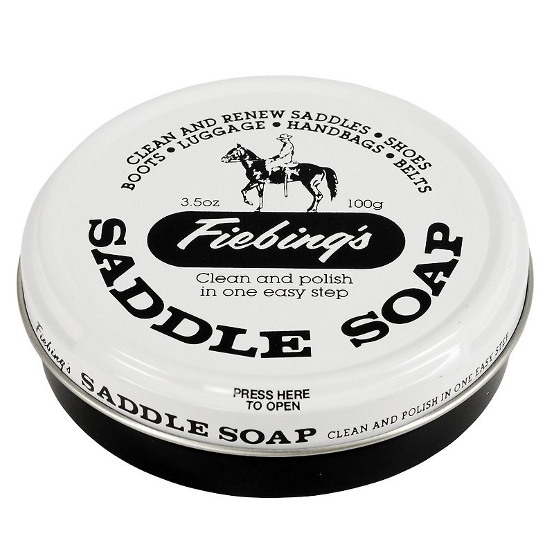 Fiebing's Saddle Soap Leather Cleaning Soap-White Can - Leather Goods - Other Materials White