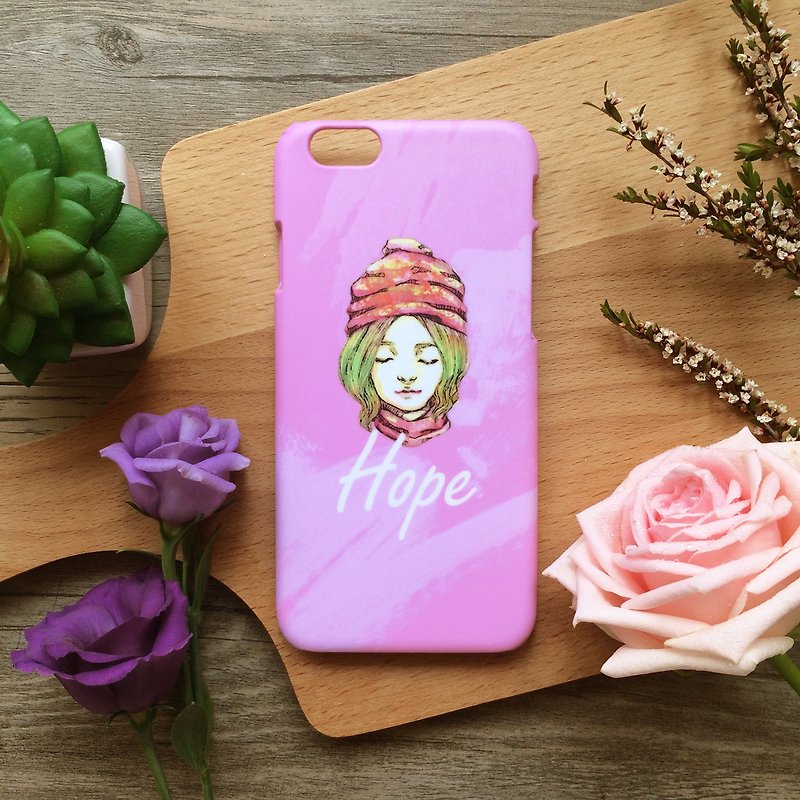 Hope希望//原創手機殼-iPhone,HTC,Samsung,Sony,oppo,LG,華為 - 手機殼/手機套 - 塑膠 粉紅色