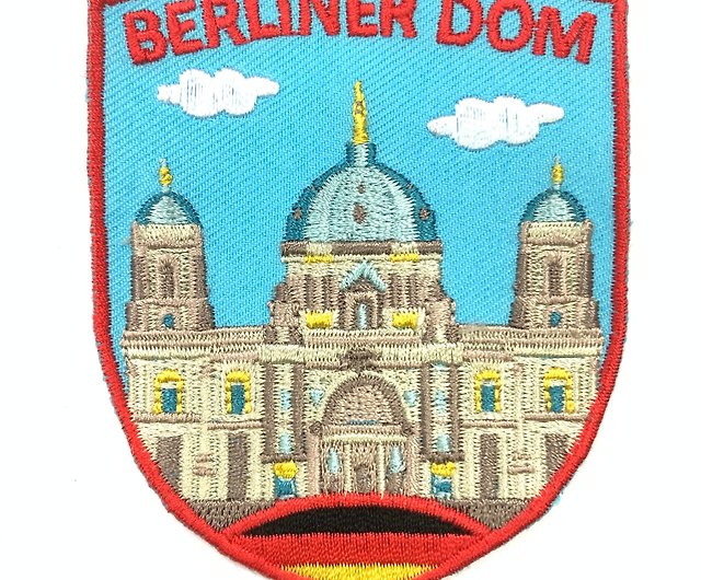 ドイツベルリン大聖堂刺繡パッチ刺繡ステッカー粘着パッチコート刺繡
