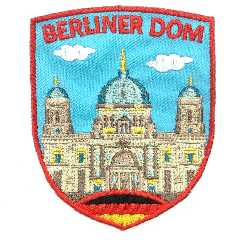 Germany Berlin Cathedral embroidery patch electric embroidery sticker adhesive patch coat electric embroidery badge badge - เข็มกลัด/พิน - งานปัก หลากหลายสี