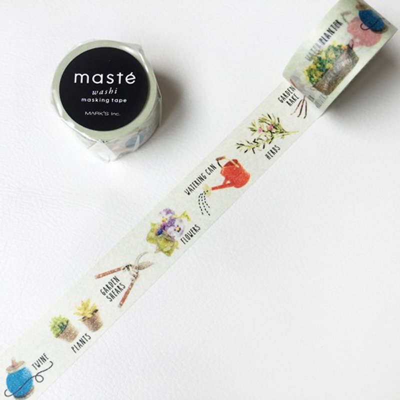maste 和紙膠帶 Multi Amazing Life系列【園藝 (MST-MKT162-D)】 - 紙膠帶 - 紙 多色