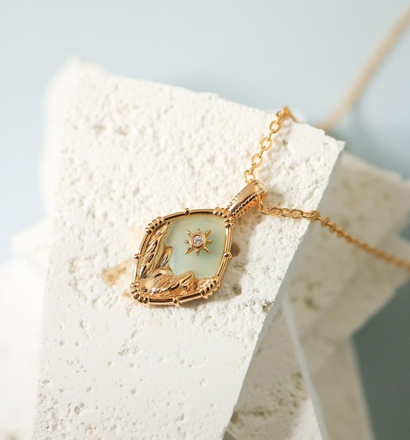 Luminous Journey gold necklace - สร้อยคอ - เงินแท้ สีทอง