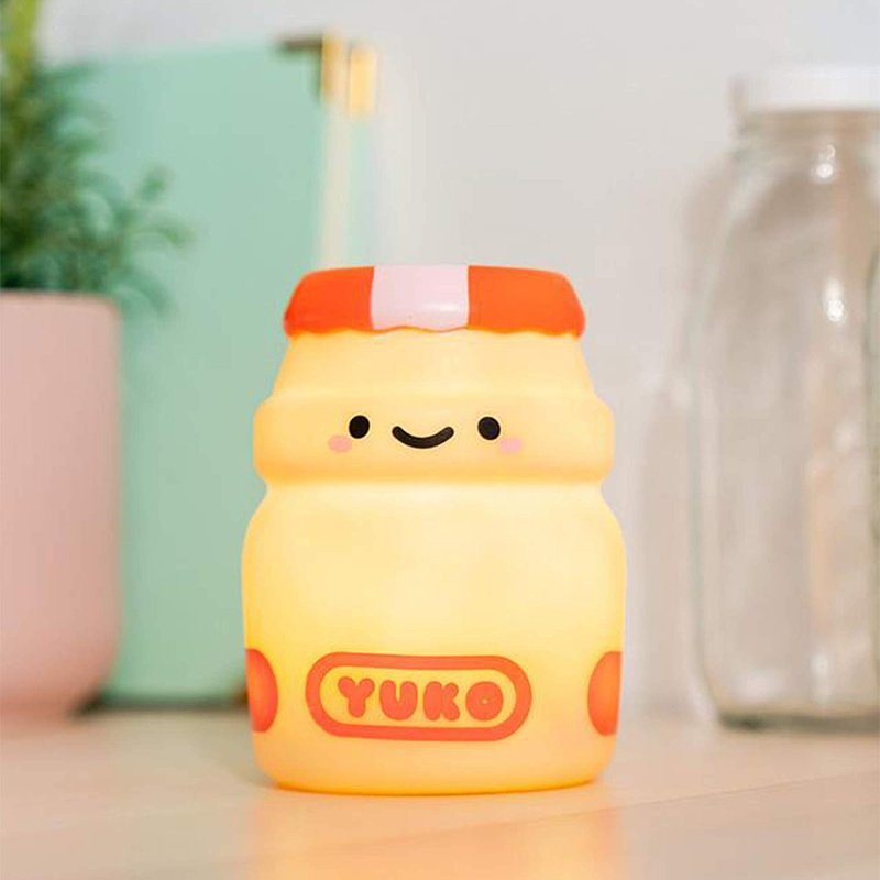 Yuko 養樂多寶寶療癒小夜燈 - 燈具/燈飾 - 矽膠 黃色