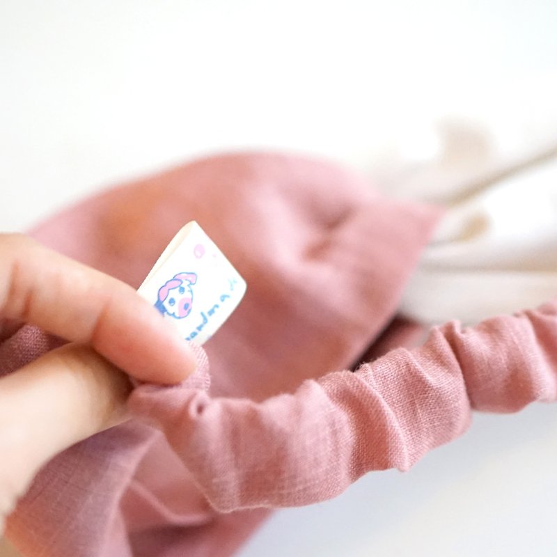 YInke "your most lovely" hair band - powder x small brick little bit - Hair Accessories - Cotton & Hemp Pink