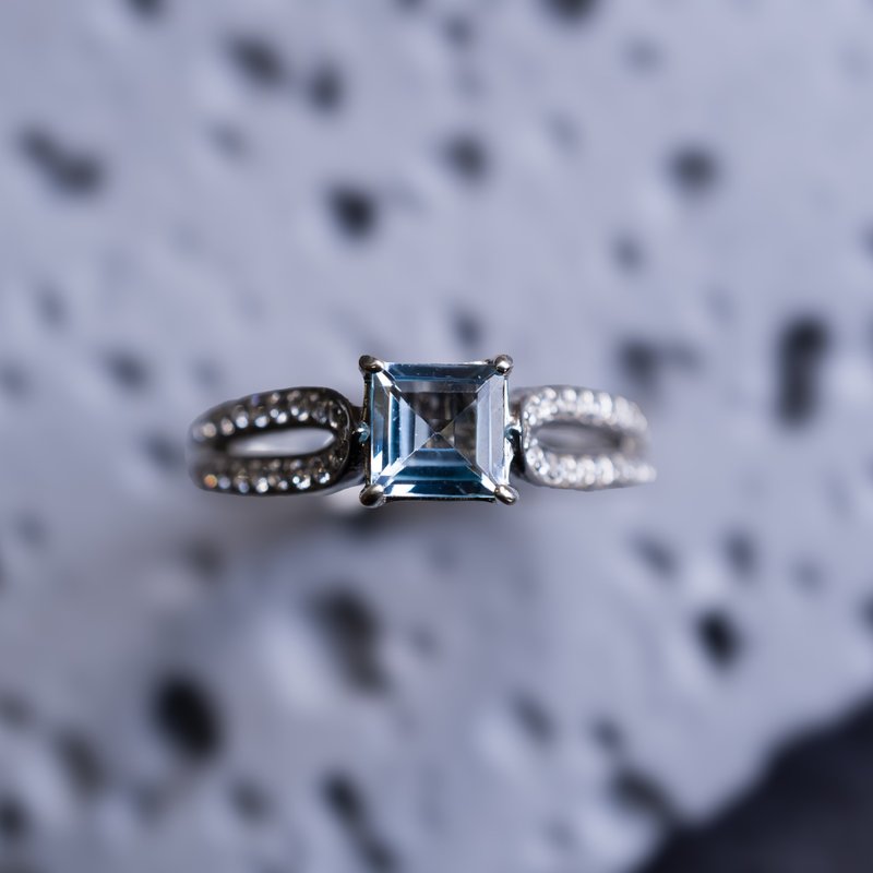 【トパーズ】シルバー925リング　プレーティング可　【受注生産】S-064 - リング・指輪 - 金属 シルバー