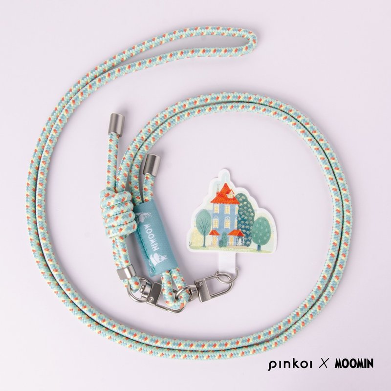 【Pinkoi x Moomin】Mobile phone lanyard clip set/Moomin House - เชือก/สายคล้อง - วัสดุอื่นๆ 