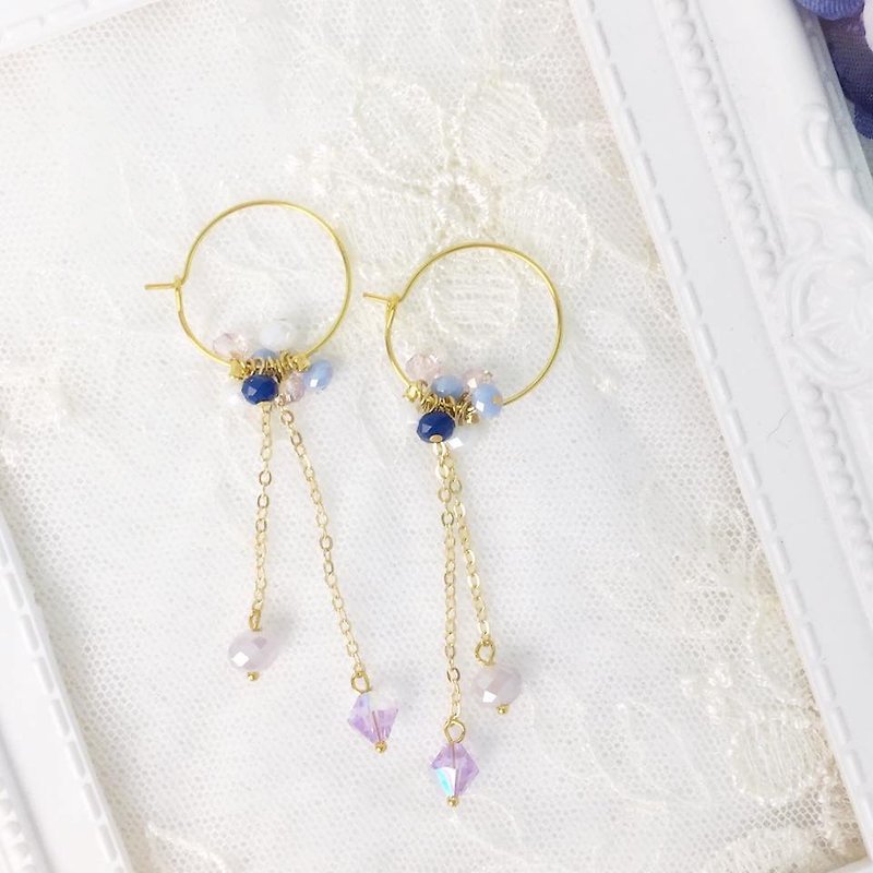 [Atelier A.] Gorgeous natural crystal earrings with Christmas selection - ต่างหู - เครื่องเพชรพลอย 