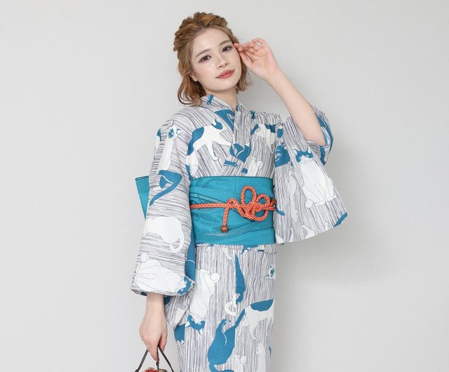 Yukata and Obi 2-piece set for women, F/S(150)/140/130 size