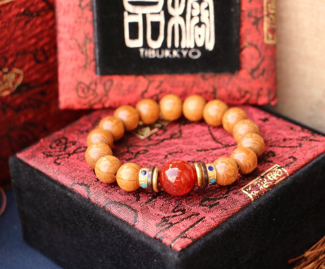 特選精巧老材満花六道木10mm丸珠 カーネリアン 台北カスタマイズ念珠