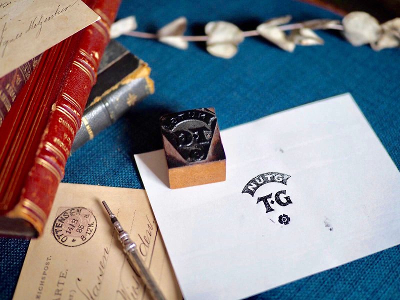 英國古董印刷塊 廣告字母 - 印章/印台 - 木頭 
