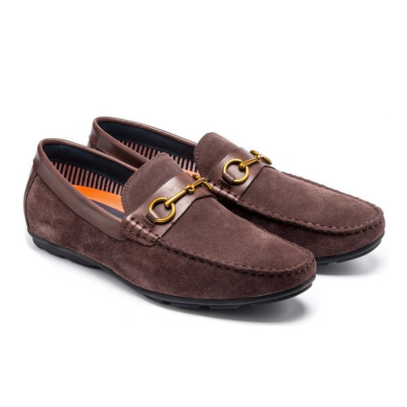 Leather Comfortable Casual Loafers 23403-1 Brown - รองเท้าลำลองผู้ชาย - หนังแท้ 