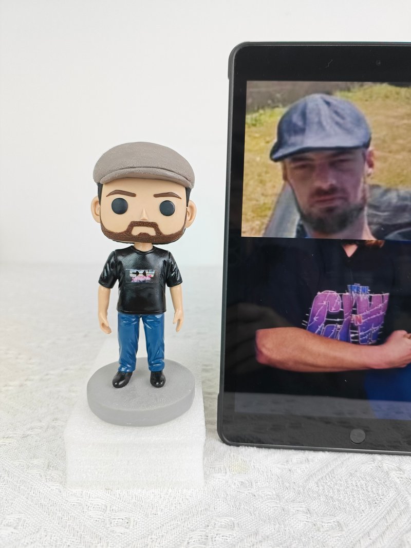 【客製化3D人像公仔】訂製手工Funko Pop男生朋友老公生日禮物 - 公仔/玩偶 - 黏土 多色