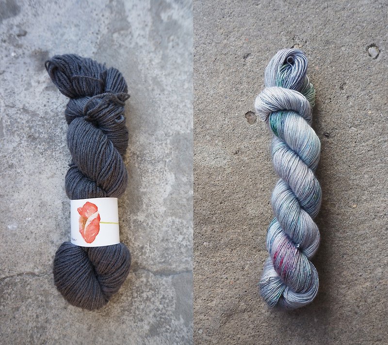 Hand dyed line custom combination - Knitting, Embroidery, Felted Wool & Sewing - Wool 