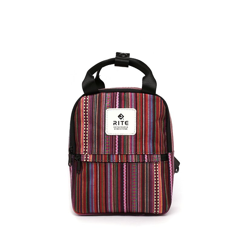 [RITE] Le Tour Series - Dual-use Mini Backpack - National Style Red - กระเป๋าเป้สะพายหลัง - วัสดุกันนำ้ สีแดง