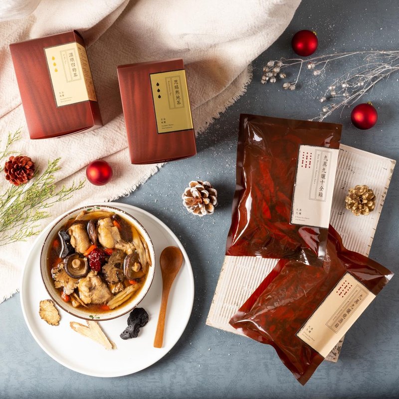 時令進補【暖暖溫補組】 漢方茶 藥膳料理包 大補帖 - 茶葉/茶包 - 新鮮食材 咖啡色