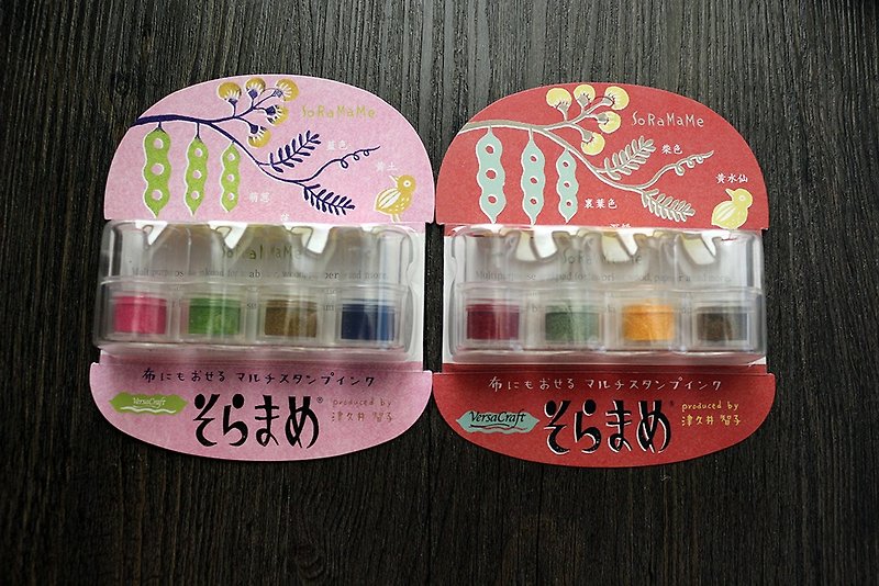 Japan's TSUKINEKO printing Taiwan Tsukui Tomoko refers to sets of printing mud paper cloth wood multi-use 9 groups - Stamps & Stamp Pads - Sponge 