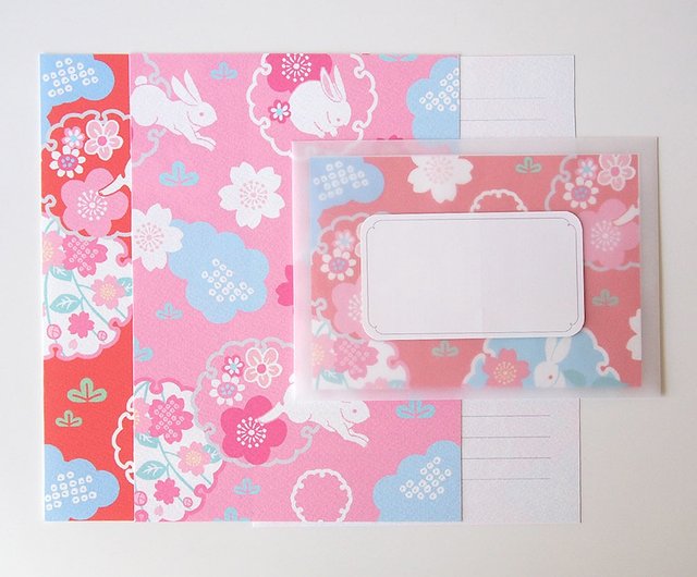 高価値セリー ショップ - 桜うさぎのレターセット Wach 封筒・便箋 Works 封筒・はがき・レター用品