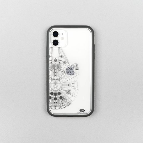 犀牛盾RHINOSHIELD Mod NX邊框背蓋手機殼∣星際大戰系列/千年鷹-線條黑 iPhone