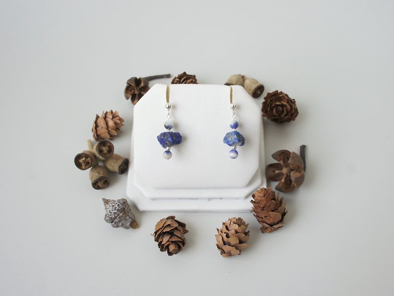 Lapis Lazuli Sodalite sterling silver dangle earrings - Earrings & Clip-ons - Gemstone Blue