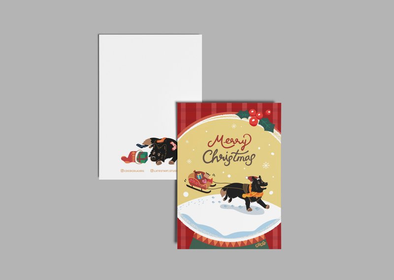 [New Product] 1 postcard, a good helper for Christmas dog gifts - Cards & Postcards - Paper Multicolor