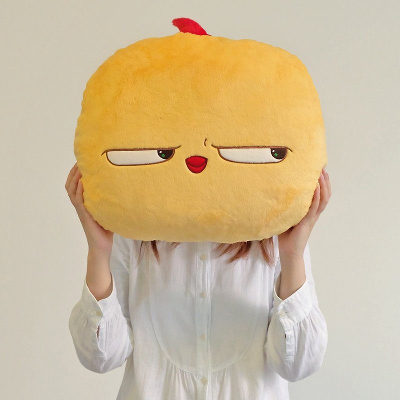 Warbie Plush Pillow (Cute yellow bird plush pillow) - 枕頭/咕𠱸 - 其他材質 黃色