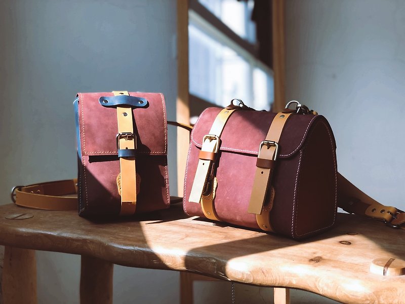 [Forest Entity Hand-made Course] Juhe Side Backpack - Leather Goods - Genuine Leather 
