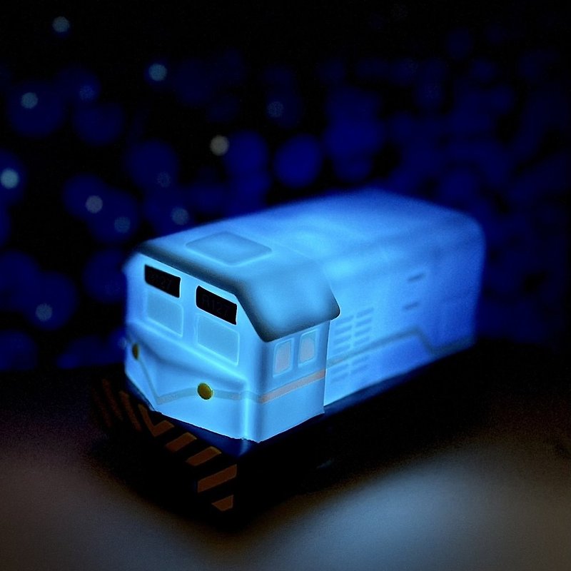Blue leather worry-free LED night light (battery type) blue leather front shape - Lighting - Plastic 