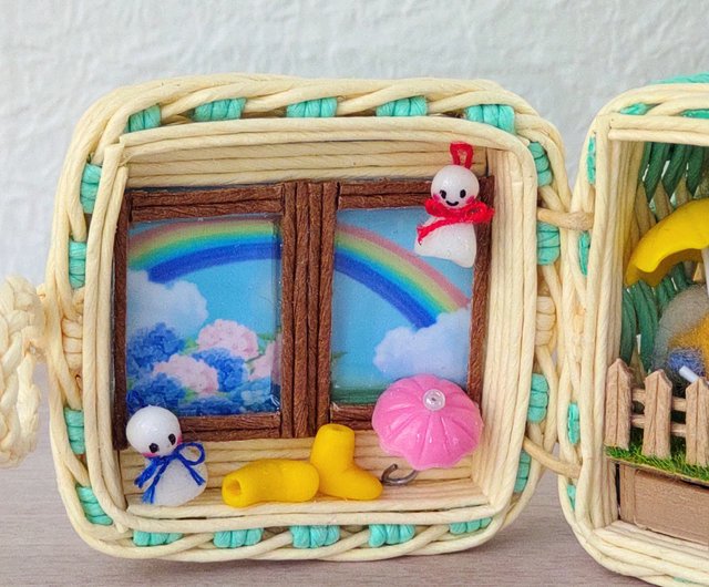 ジオラマ　ハンドメイド ミニチュア ジオラマ キット ガラスポット 丸 カントリー ドール