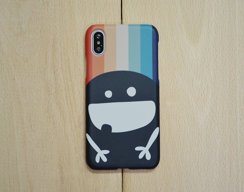 【小case】復古彩虹‧霧面半包iPhone手機殼 - 手機殼/手機套 - 塑膠 多色