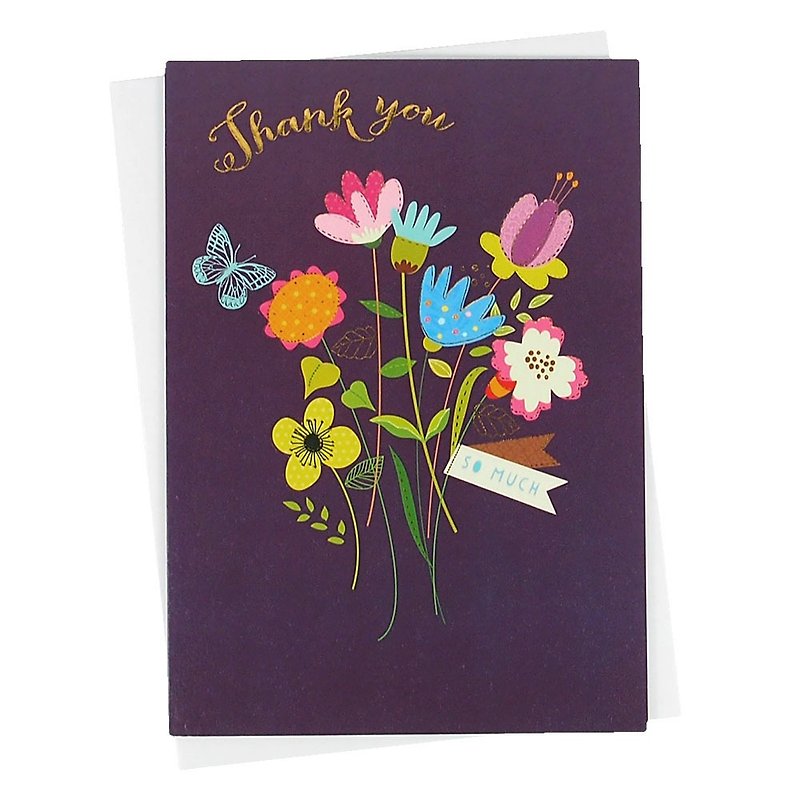 Butterfly and various flowers [ABACUS Life&Soul Card - Unlimited Thanks] - การ์ด/โปสการ์ด - กระดาษ หลากหลายสี