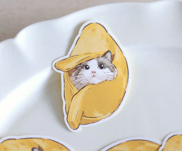バナナ 猫 猫 ビッグステッカー ラグドール 猫 ミーム ポケット